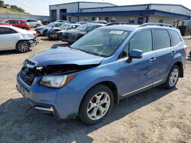 JF2SJAWC1JH617926 - 2018 SUBARU FORESTER 2.5I TOURING BLUE photo 1