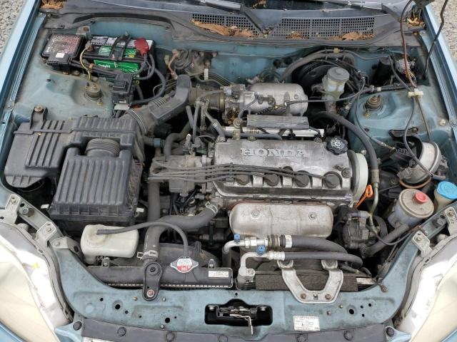 2HGEJ8640YH572254 - 2000 HONDA CIVIC EX TEAL photo 11