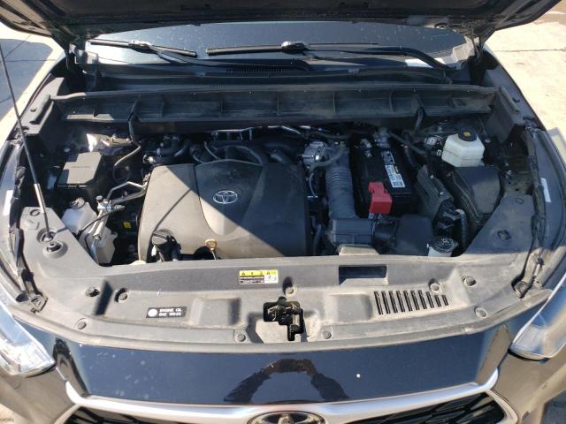 5TDGZRBH7MS070562 - 2021 TOYOTA HIGHLANDER XLE BLACK photo 12