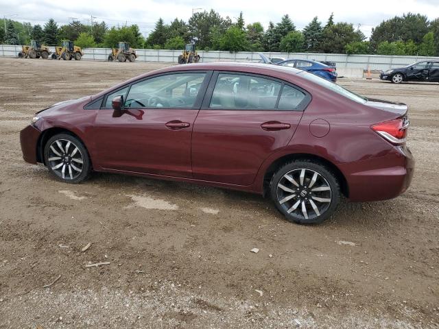 2HGFB2F94FH508029 - 2015 HONDA CIVIC EXL MAROON photo 2