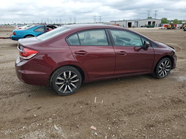 2HGFB2F94FH508029 - 2015 HONDA CIVIC EXL MAROON photo 3