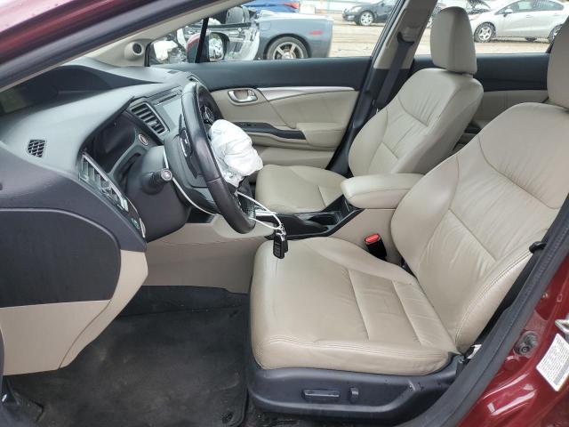 2HGFB2F94FH508029 - 2015 HONDA CIVIC EXL MAROON photo 7