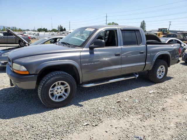 1B7HG38N12S715473 - 2002 DODGE DAKOTA QUAD SPORT GRAY photo 1