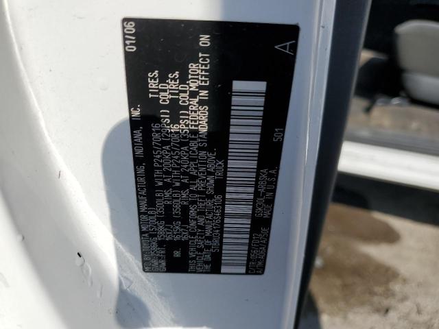 5TBRU34176S463106 - 2006 TOYOTA TUNDRA ACCESS CAB SR5 WHITE photo 13