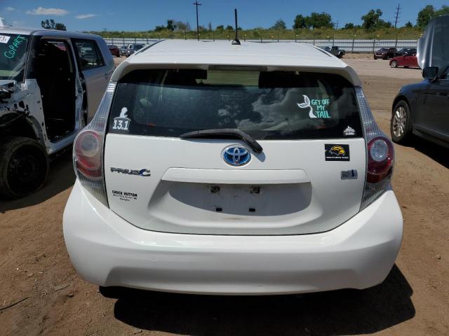 JTDKDTB3XD1532135 - 2013 TOYOTA PRIUS C WHITE photo 6