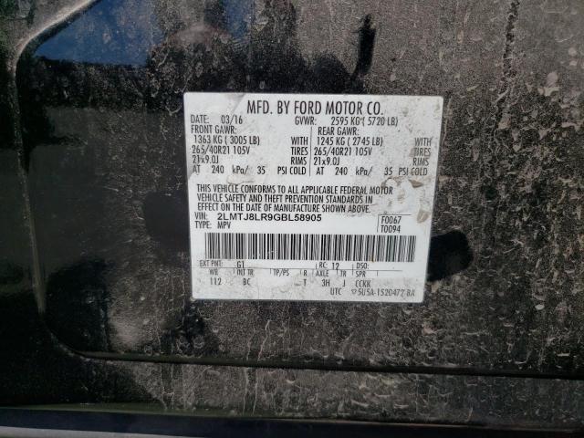 2LMTJ8LR9GBL58905 - 2016 LINCOLN MKX RESERVE 黑色 照片 13