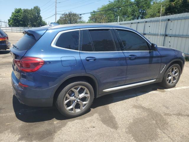 5UXTY5C01L9C00921 - 2020 BMW X3 XDRIVE30I BLUE photo 3