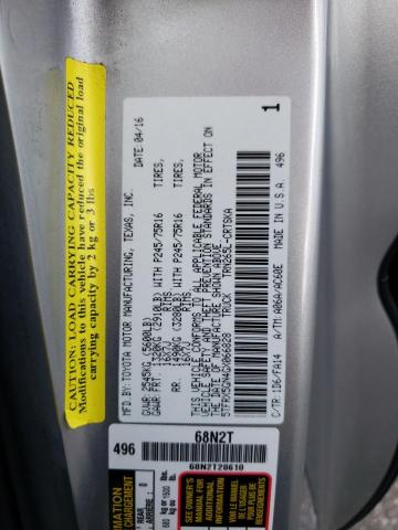 5TFRX5GN4GX066828 - 2016 TOYOTA TACOMA ACCESS CAB ნაცრისფერი ფოტო 12