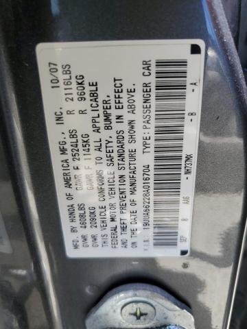 19UUA66228A016704 - 2008 ACURA TL BLUE photo 12