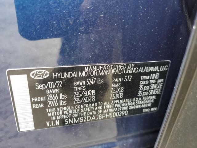 5NMS2DAJ8PH500290 - 2023 HYUNDAI SANTA FE SEL BLUE photo 13