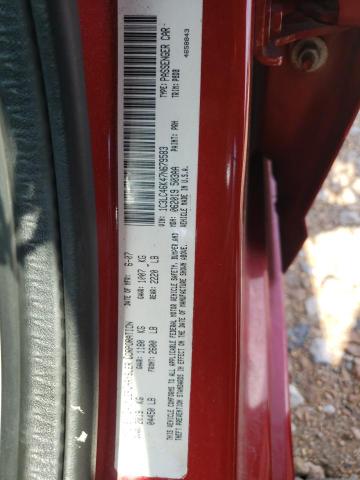 1C3LC46K47N679583 - 2007 CHRYSLER SEBRING RED photo 12