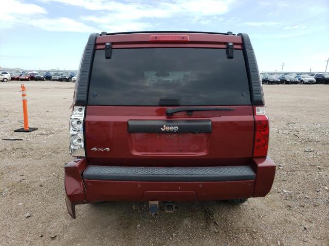 1J8HG48K37C676021 - 2007 JEEP COMMANDER BURGUNDY photo 6