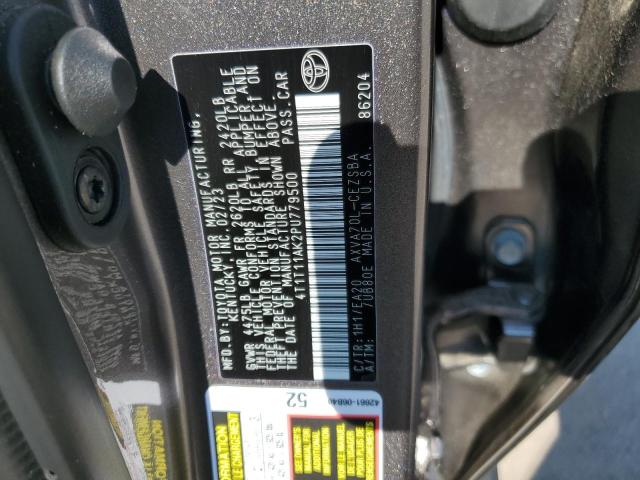 4T1T11AK2PU779500 - 2023 TOYOTA CAMRY SE NIGHT SHADE GRAY photo 12
