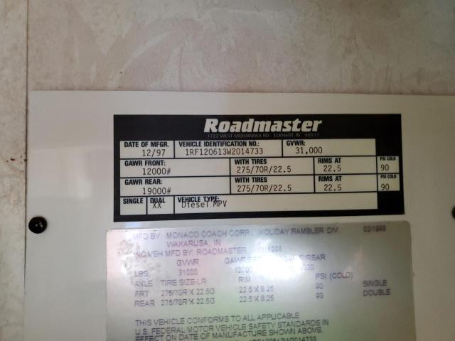 1RF120613W2014733 - 1998 ROADMASTER RAIL DYANASTER თეთრი ფოტო 10