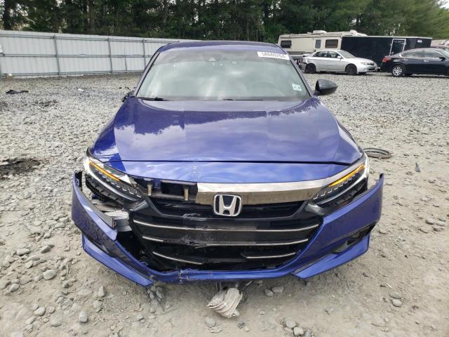 1HGCV1F35NA005283 - 2022 HONDA ACCORD SPORT BLUE photo 5