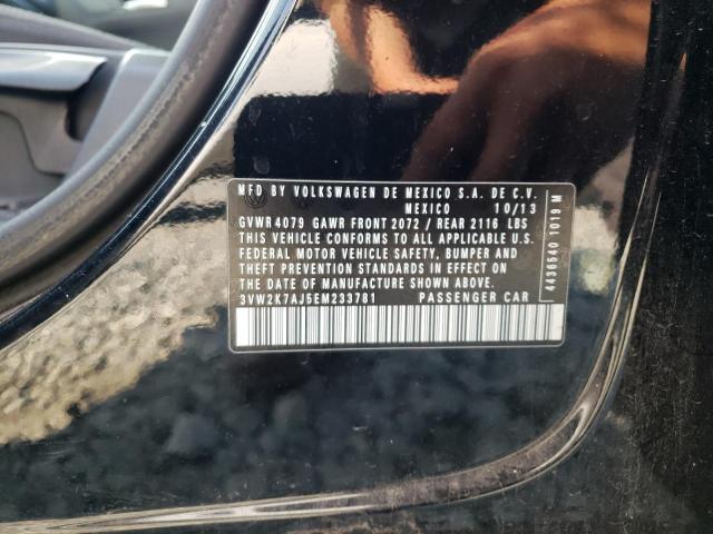 3VW2K7AJ5EM233781 - 2014 VOLKSWAGEN JETTA BASE 黑色 照片 12