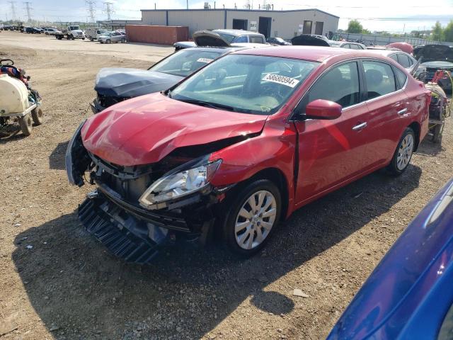 3N1AB7AP8HY325597 - 2017 NISSAN SENTRA S RED photo 1