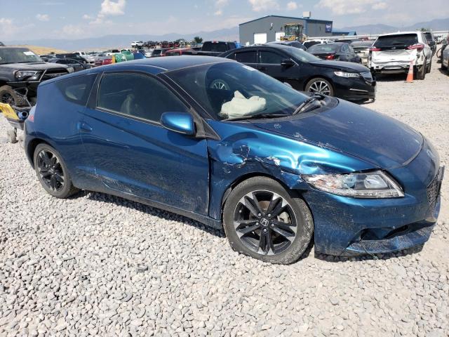 JHMZF1D60ES001587 - 2014 HONDA CR-Z EX BLUE photo 4