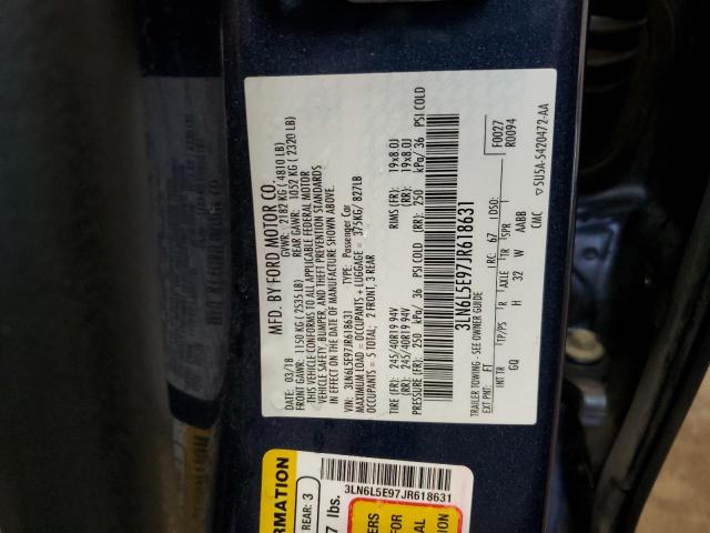 3LN6L5E97JR618631 - 2018 LINCOLN MKZ RESERVE ლურჯი ფოტო 12