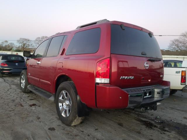 5N1BA08A87N722604 - 2007 NISSAN ARMADA SE MAROON photo 3