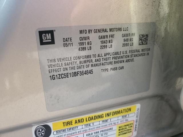 1G1ZC5E10BF364845 - 2011 CHEVROLET MALIBU 1LT BEIGE photo 12