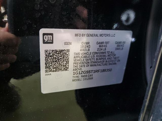 1G1ZG5ST1RF189350 - 2024 CHEVROLET MALIBU RS 黑色 照片 12