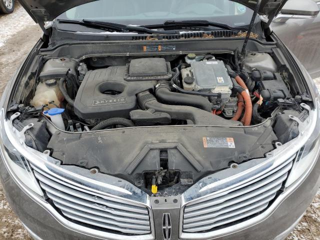 3LN6L2LU5GR623535 - 2016 LINCOLN MKZ HYBRID GRAY photo 11