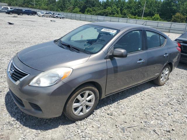 3N1CN7APXEL822711 - 2014 NISSAN VERSA S GRAY photo 1