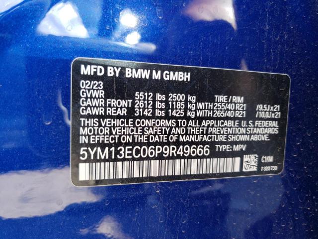 5YM13EC06P9R49666 - 2023 BMW X3 M BLUE photo 13