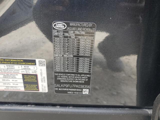 SALKP9FU7PA038356 - 2023 LAND ROVER RANGE ROVE SE BLACK photo 13