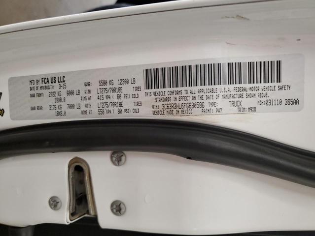 3C63R3HL6FG630586 - 2015 RAM 3500 SLT WHITE photo 12