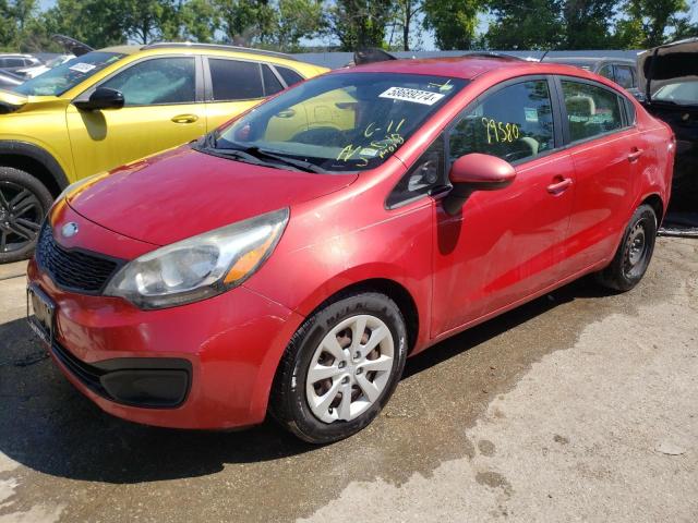 KNADM4A32D6160581 - 2013 KIA RIO LX RED photo 1