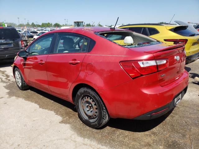 KNADM4A32D6160581 - 2013 KIA RIO LX RED photo 2