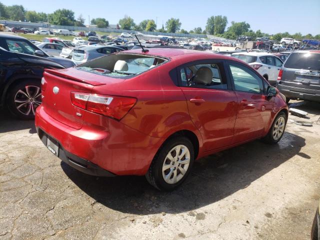 KNADM4A32D6160581 - 2013 KIA RIO LX RED photo 3