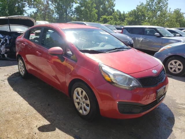 KNADM4A32D6160581 - 2013 KIA RIO LX RED photo 4