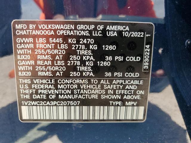 1V2WC2CA3PC207507 - 2023 VOLKSWAGEN ATLAS CROS SE Mavi foto 14