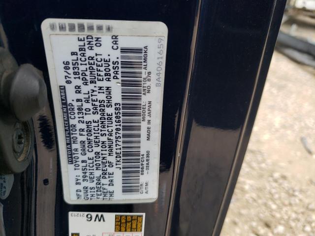 JTKDE177570160583 - 2007 TOYOTA SCION TC 蓝色 照片 12