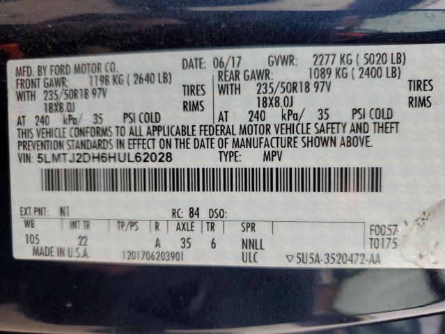 5LMTJ2DH6HUL62028 - 2017 LINCOLN MKC SELECT Blau Foto 14