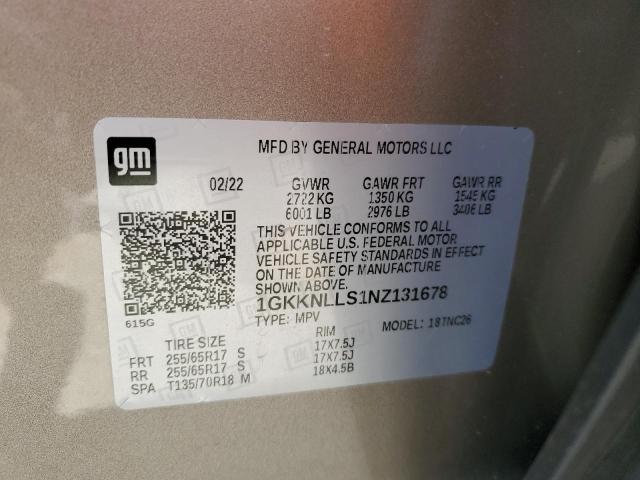 1GKKNLLS1NZ131678 - 2022 GMC ACADIA AT4 GOLD photo 13