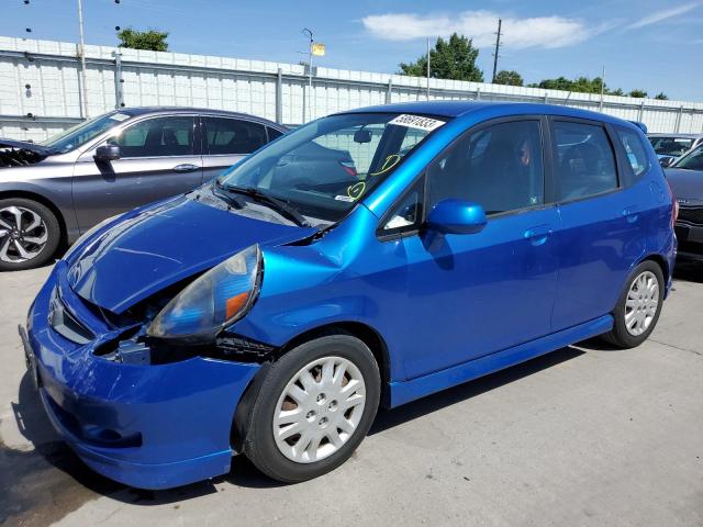 JHMGD386X7S028687 - 2007 HONDA FIT S ლურჯი ფოტო 1