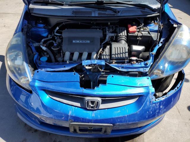 JHMGD386X7S028687 - 2007 HONDA FIT S ლურჯი ფოტო 11