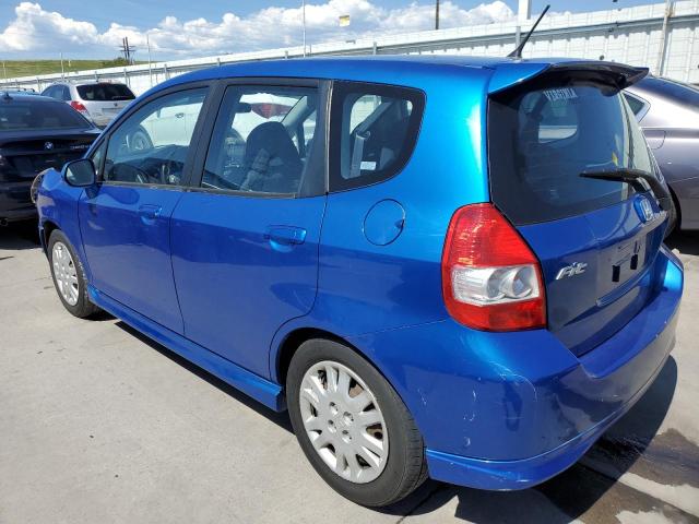 JHMGD386X7S028687 - 2007 HONDA FIT S ლურჯი ფოტო 2