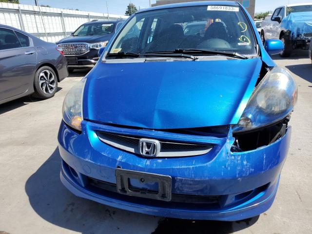 JHMGD386X7S028687 - 2007 HONDA FIT S ლურჯი ფოტო 5