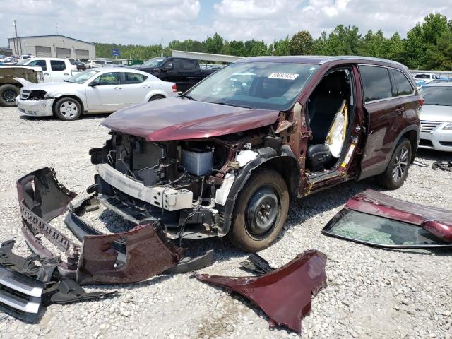 5TDJZRFH1KS708110 - 2019 TOYOTA HIGHLANDER SE BURGUNDY photo 1