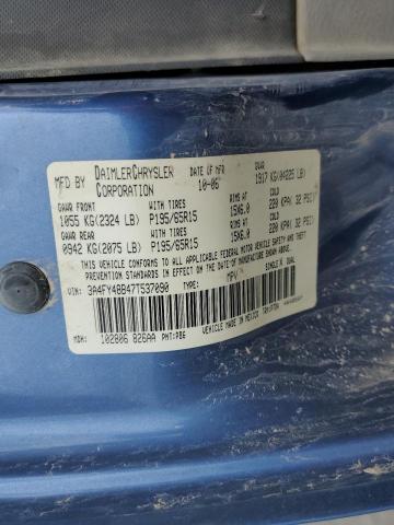 3A4FY48B47T537090 - 2007 CHRYSLER PT CRUISER BLUE photo 12