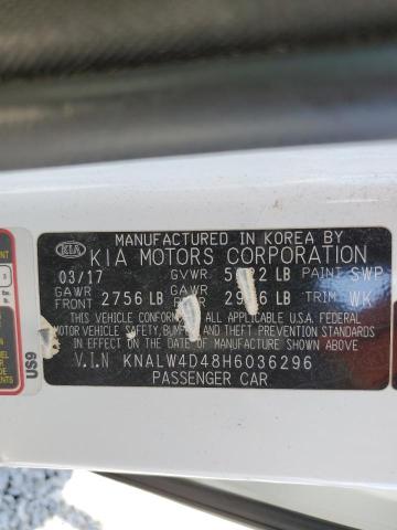 KNALW4D48H6036296 - 2017 KIA K900 WHITE photo 12