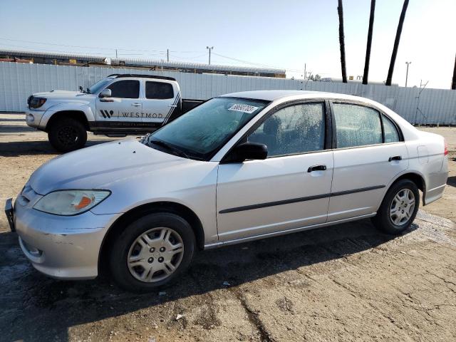 1HGES16374L001885 - 2004 HONDA CIVIC DX VP SILVER photo 1