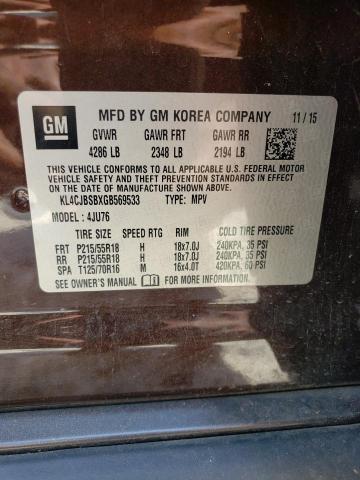 KL4CJBSBXGB569533 - 2016 BUICK ENCORE CONVENIENCE 勃艮第红 照片 13