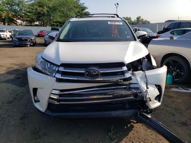 5TDDGRFH1KS060643 - 2019 TOYOTA HIGHLANDER HYBRID LIMITED WHITE photo 5