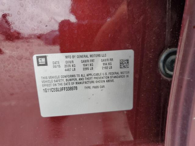 1G11C5SL9FF338978 - 2015 CHEVROLET MALIBU 1LT MAROON photo 12
